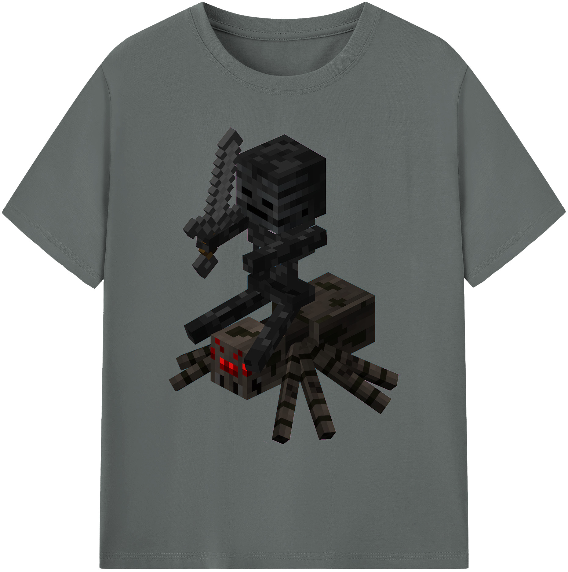 （画像用） マインクラフト ブロックの世界 Minecraft MC Block world 綿100％ メンズ半袖Tシャツ｜肌触りやわらか＆通気性